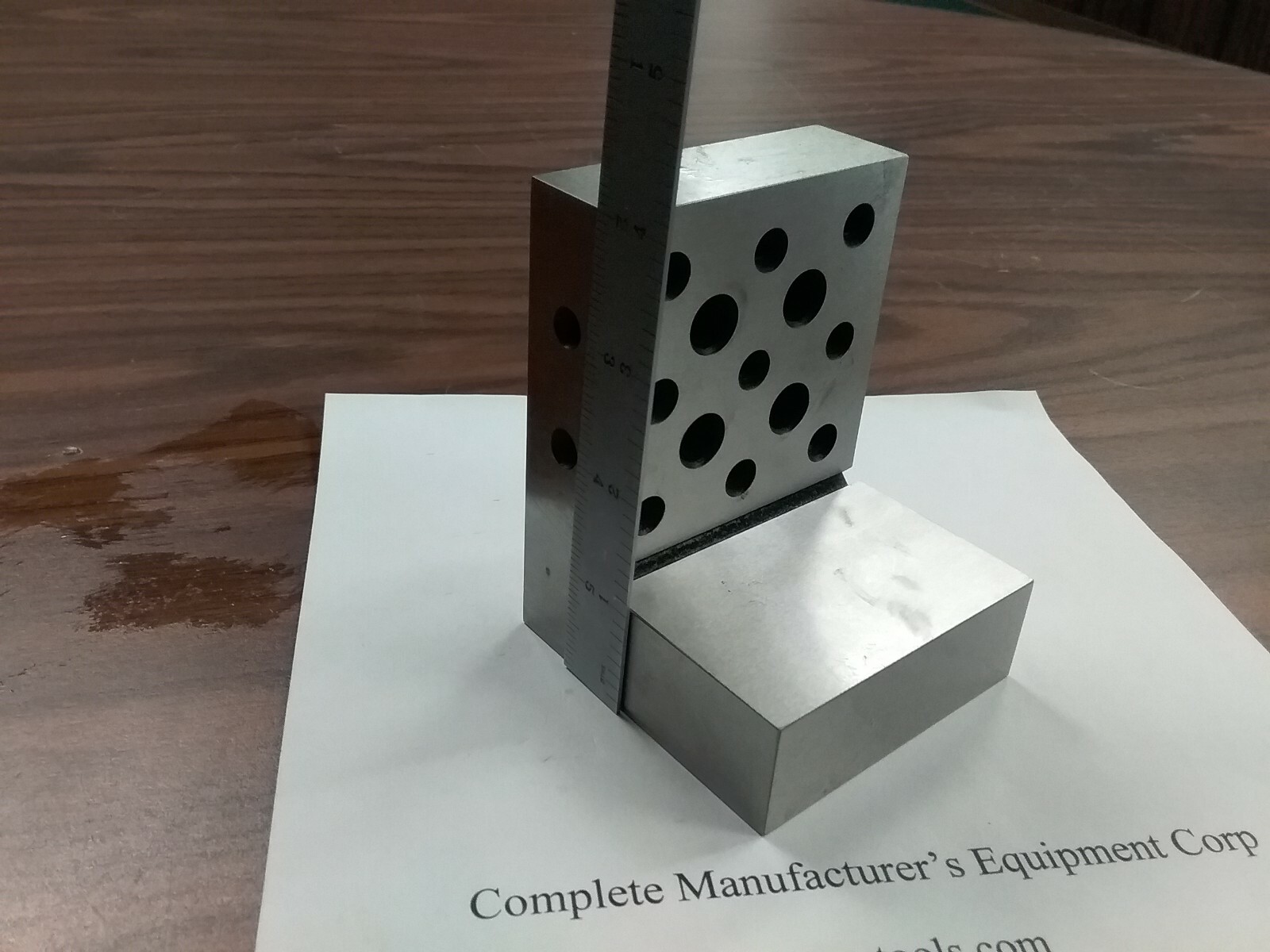 ANGLE PLATE 4x3x3x1" Precision Ground w. tapped holes 0.0002" PGAP-433-New