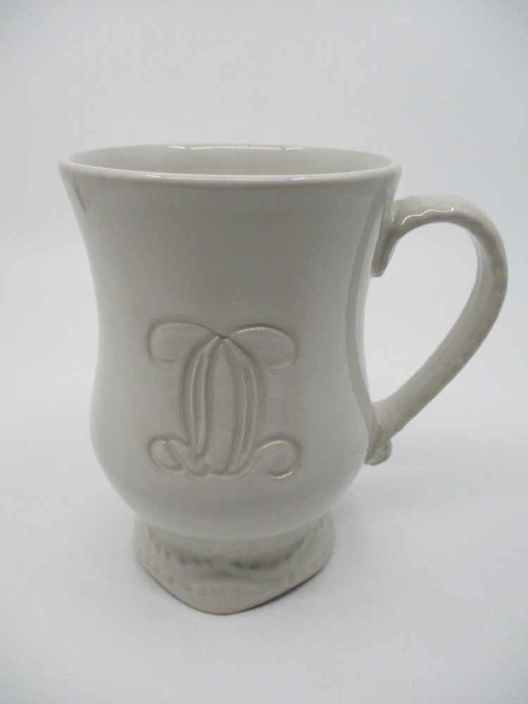 SKYROS LEGADO PEBBLE MUG -Monogram D - 5" -0809B