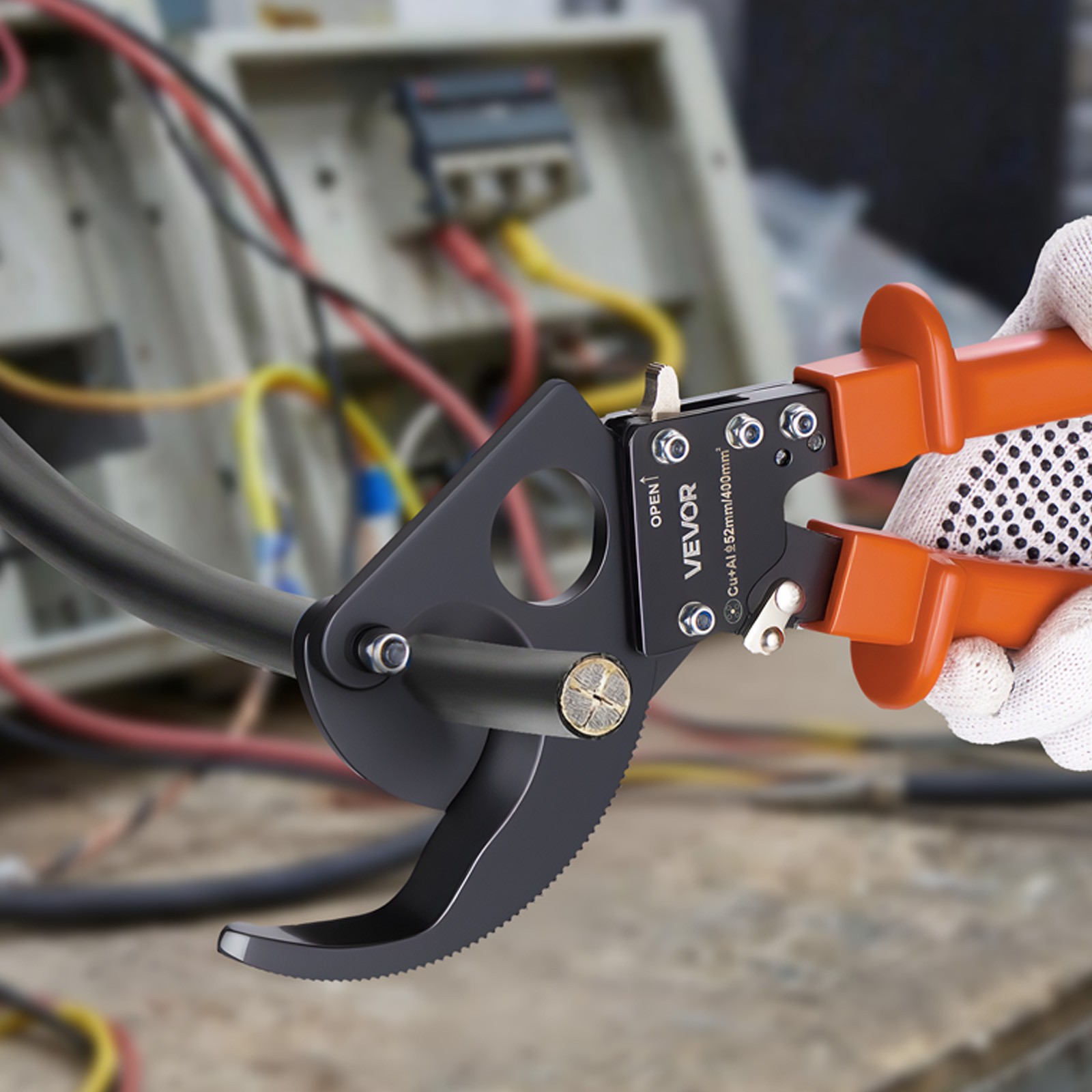 VEVOR Ratcheting Cable Cutter for Cutting Copper Aluminum 800 MCM / 400 mm²