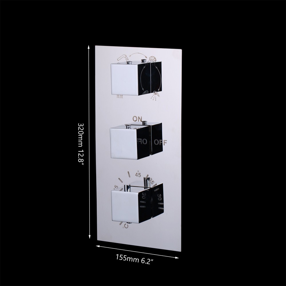 1PCS Chrome Handle Square Brass For Shower Only Handle