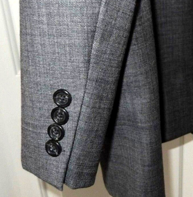 Chaps 100% Wool Blazer Sport Coat-44L, gray
