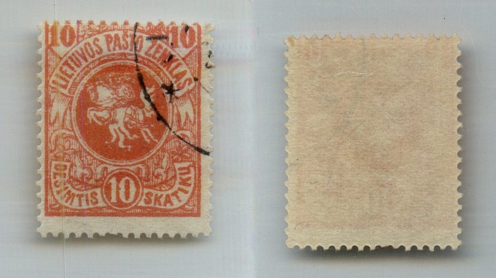 Lithuania 🇱🇹 1919 SC 40 used shifted perforation. rtc5602