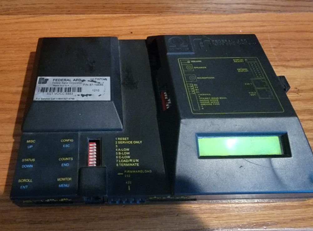 Federal APD SST Omega Controller Ticket Machine