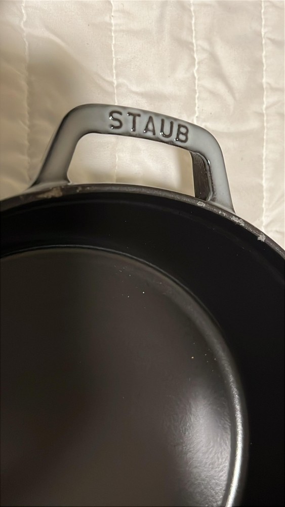 Staub Cast Iron, 5 qt, Round, dutch oven, 3-pc Stackable Set