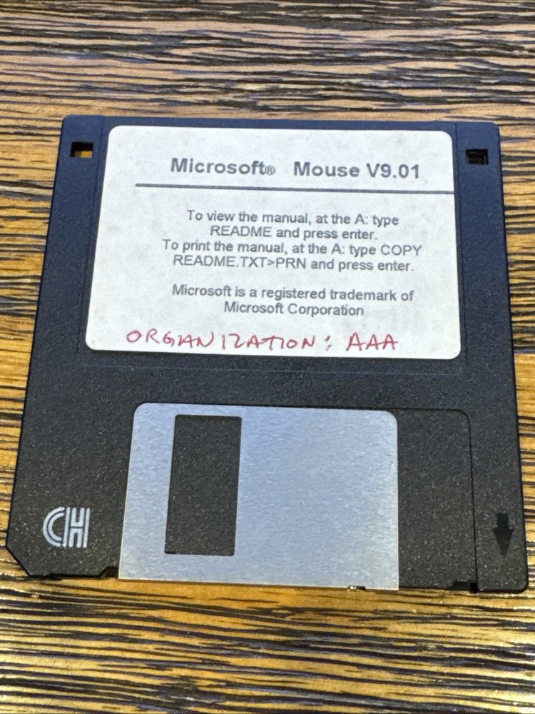 Microsoft Mouse V9.01 Driver Floppy Disk - Vintage PC (AAA Org)