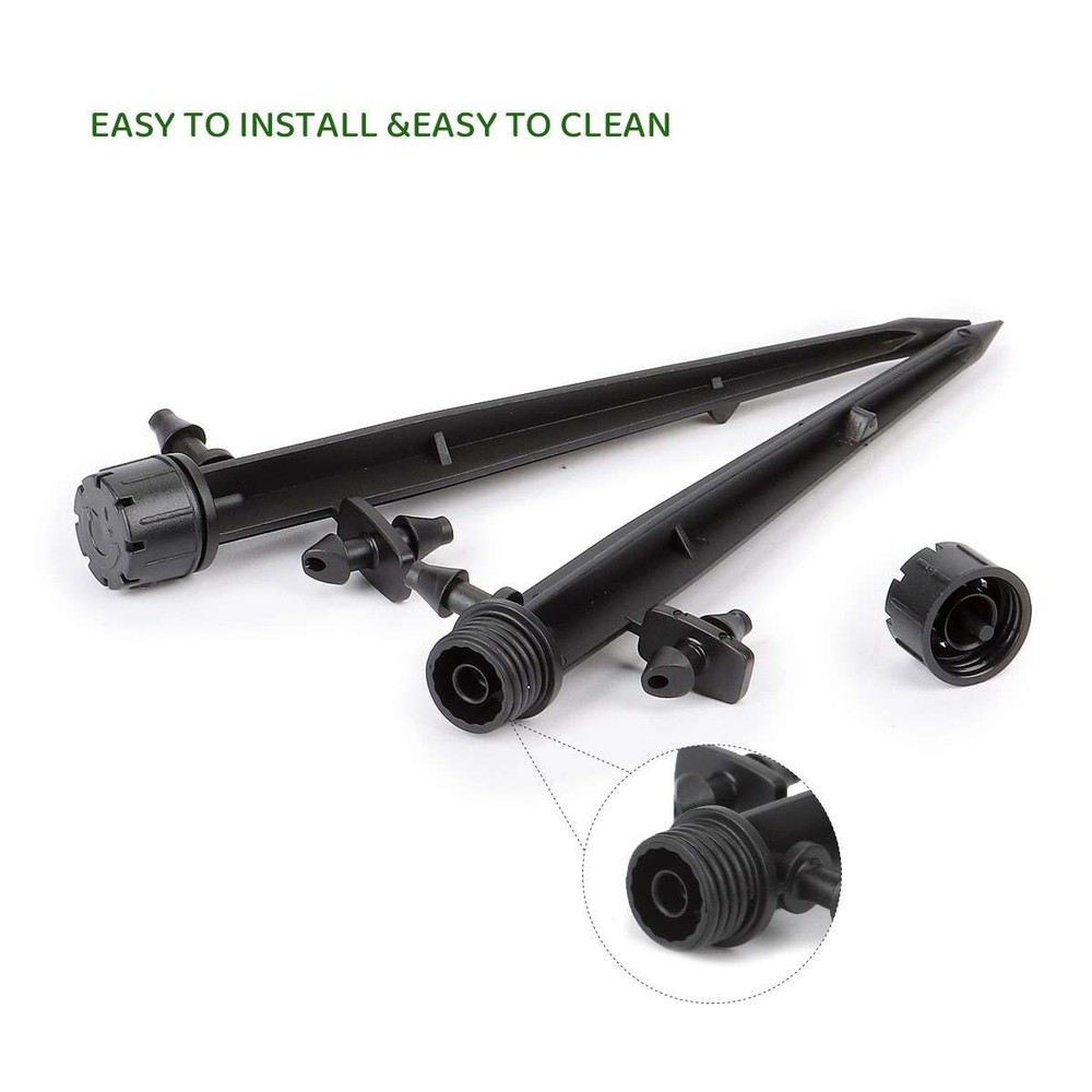 100pcs 360° Adjustable Water Flow Irrigation Drippers Stake Emitter Drip System