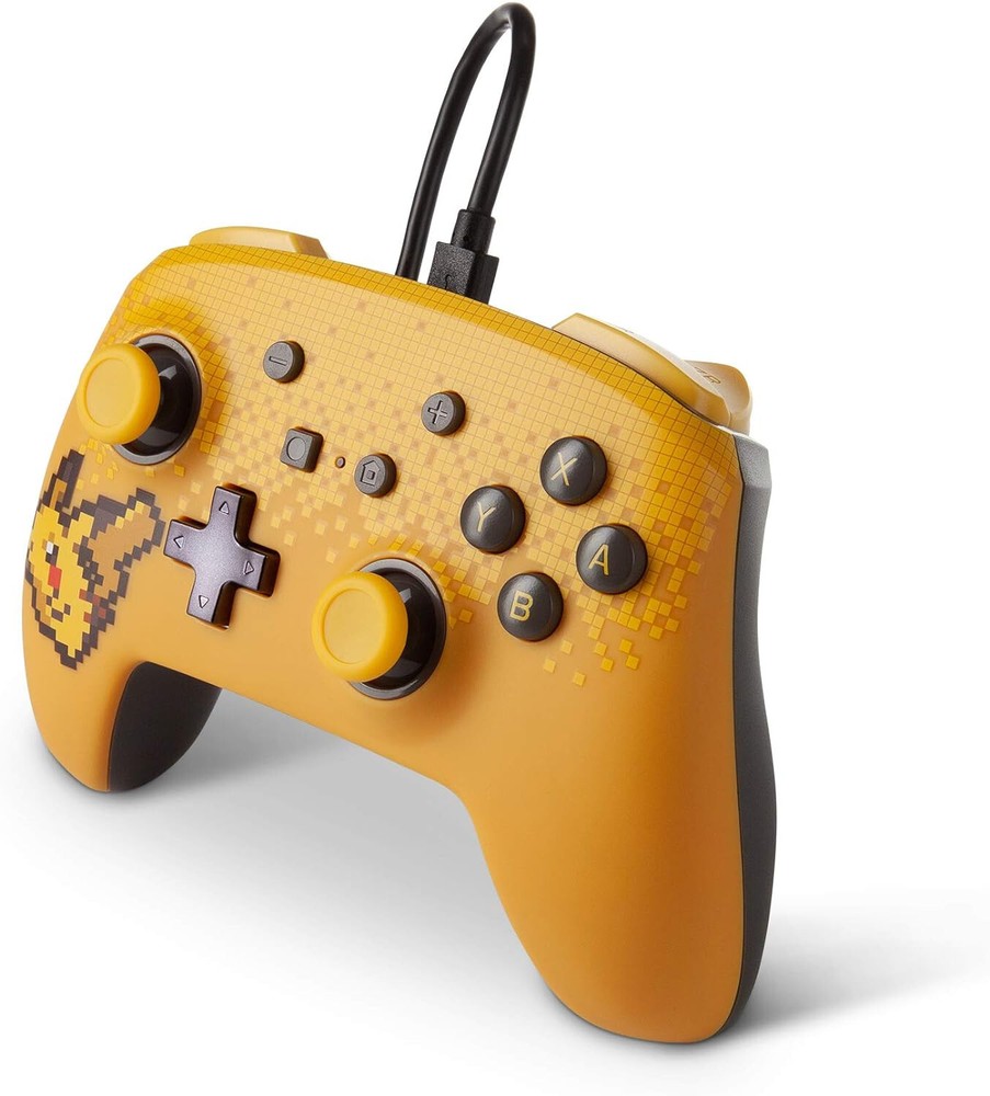 PowerA *OFFICIAL* Enhanced Wired Controller *PIXEL PIKACHU EDITION* (Switch) New