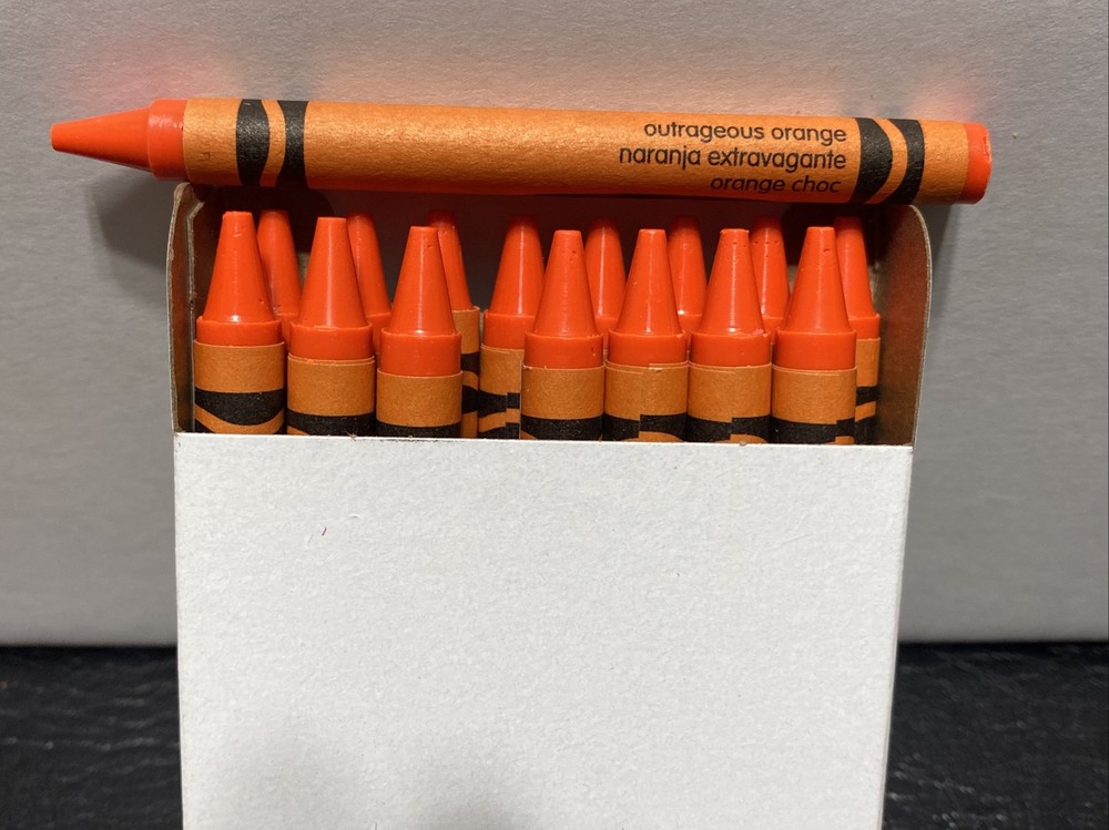 (16) Crayola Crayons (outrageous orange) BULK