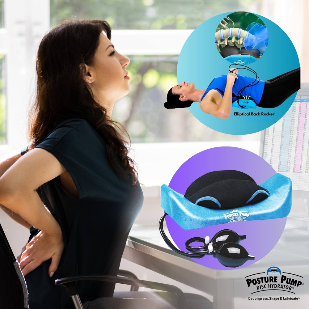 Posture Pump Spinal Traction Black Blue 2011