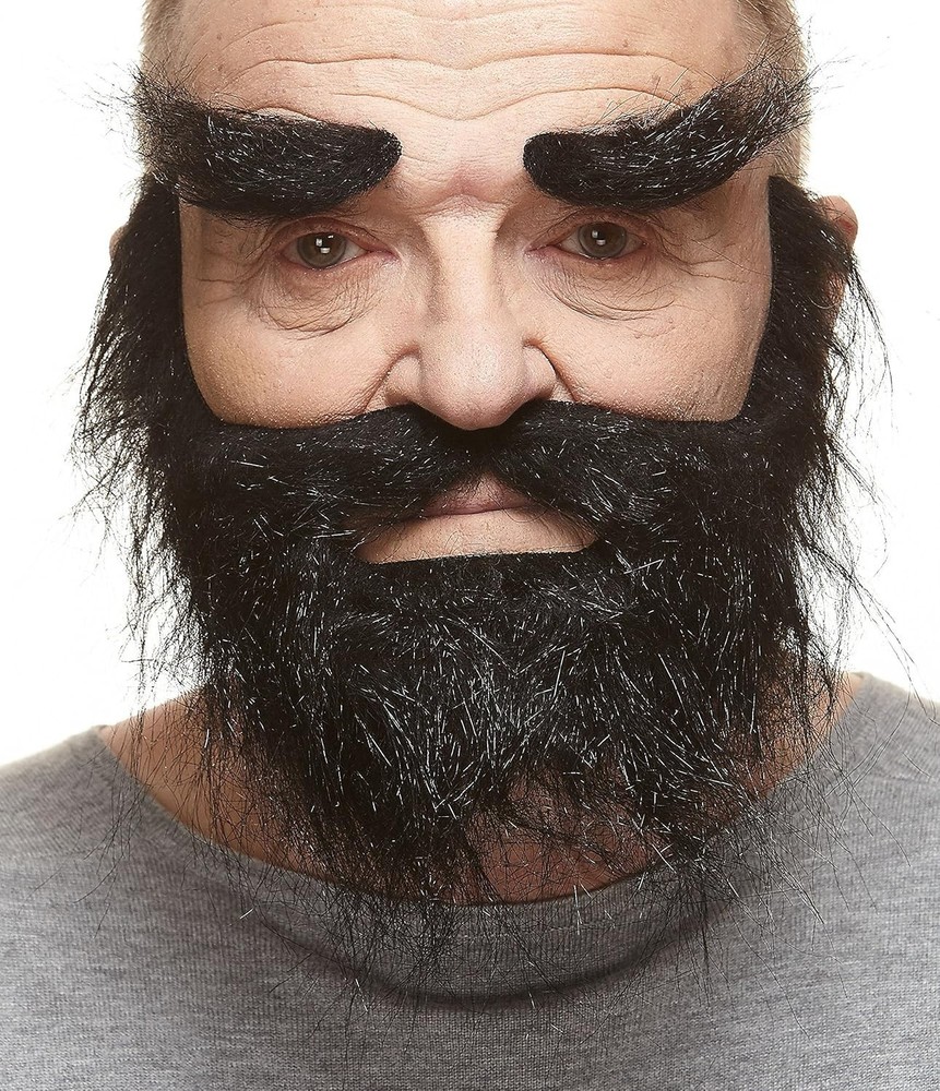 Novelty Traper Fake Mustache Eyebrows Set