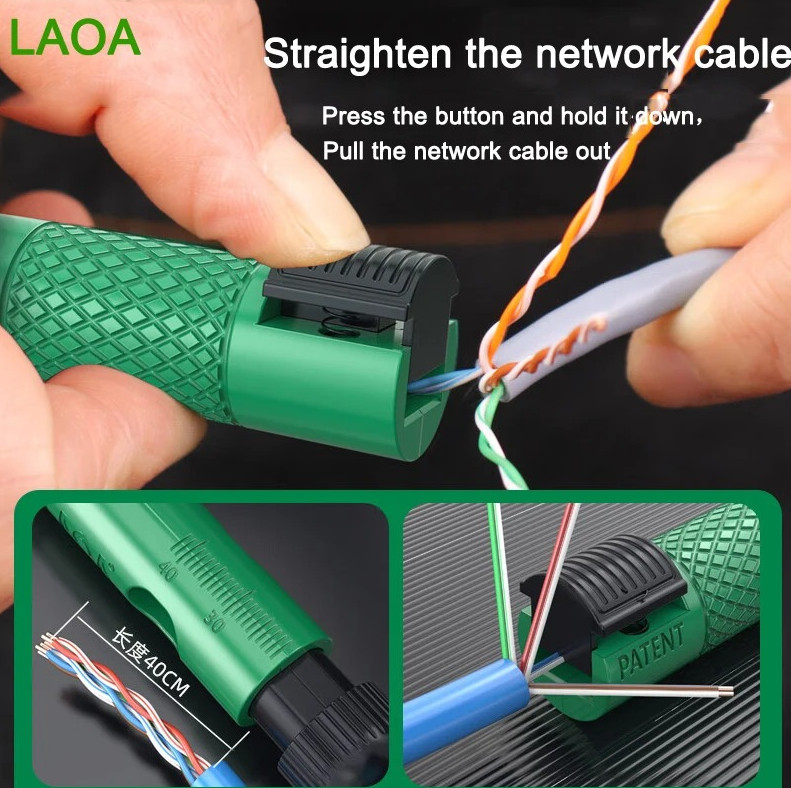 1pc Network Cable Straightener Pen Type Ethernet Cable Splitter Tool - NEW