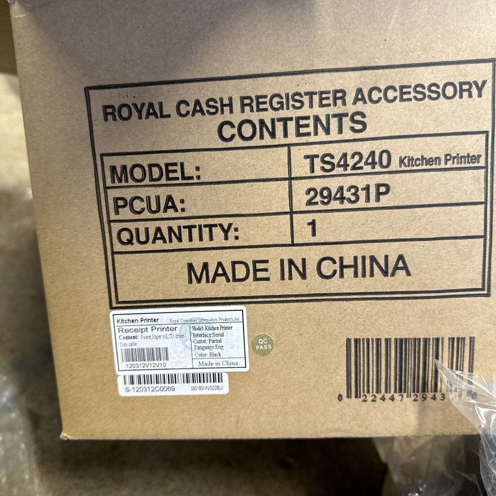 Royal Thermal Printer Receipt Printer Kitchen Printer POS Model TS4240 Unit#2