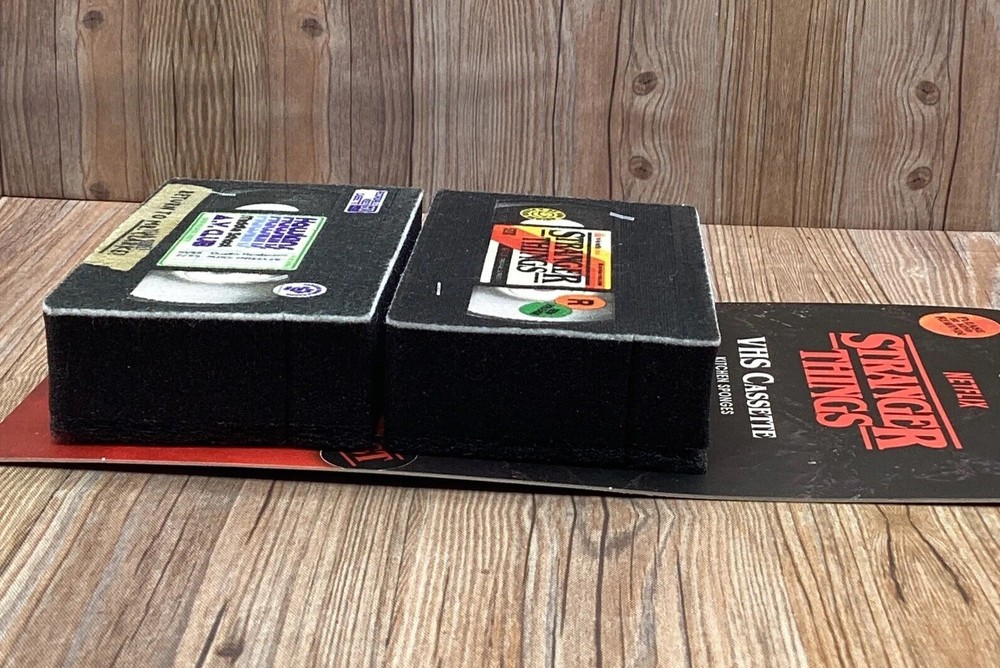 Stranger Things VHS Cassette Shaped Kitchen Sponges