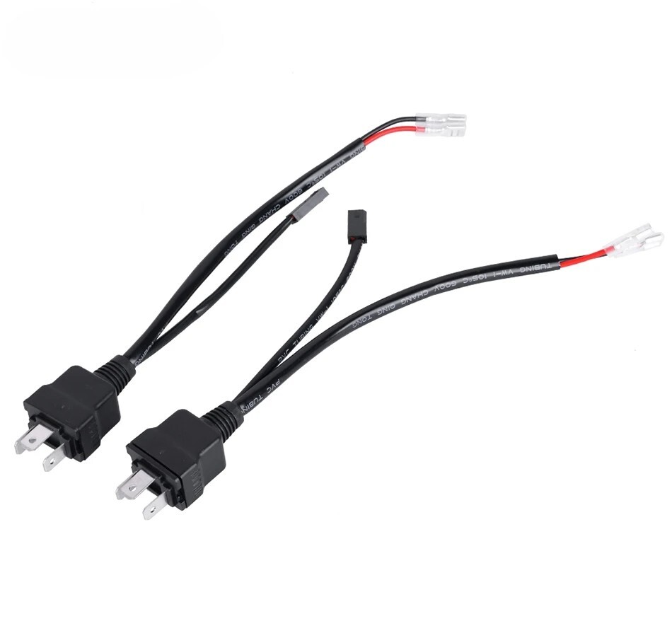 2Pcs H4 9003 LED Relay Cable Adapter Bi led Headlights Controller Wiring