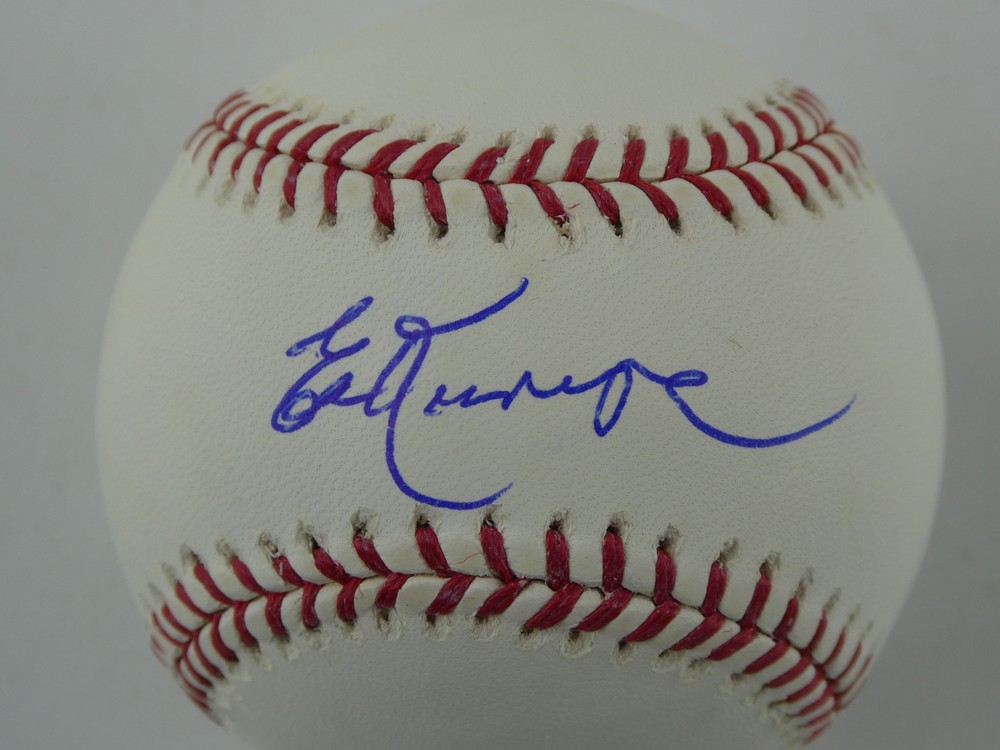 Ed Kranepool Signed Rawlings ML Baseball New York Mets Leaf Authentics COA