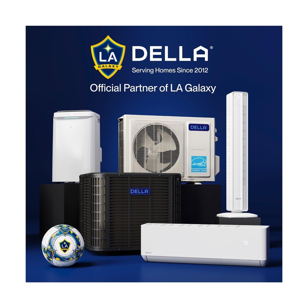 Della 25 Ft Mini Split Line Set, Includes 3/8" & 1/4" O.D. Copper Pipes with ...