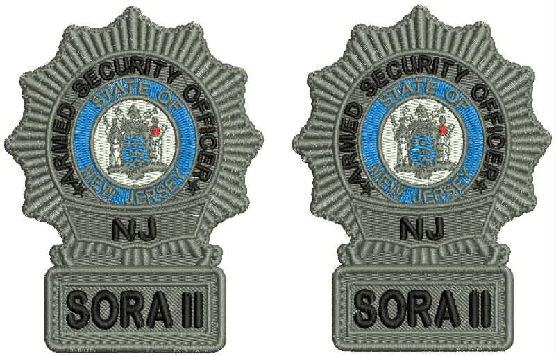 SORA II EMBROIDERY PATCH 3.75''X3  hook on back BLK/GRAY