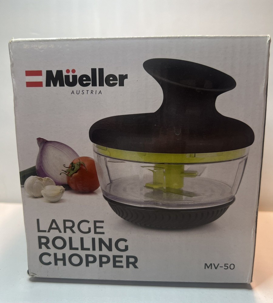 NEW Mueller Large Rolling Chopper Vegetable Garlic Food Processor New