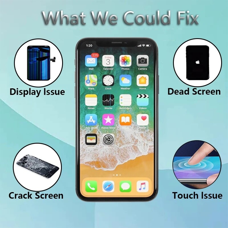 For iPhone X XS XR Max 11 LCD Display Touch Screen Replacement Lot + Tools