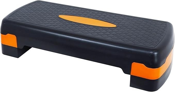 Fitvids Aerobic Step Platform Trainer with Adjustable 2-Level Risers, 400 Pound