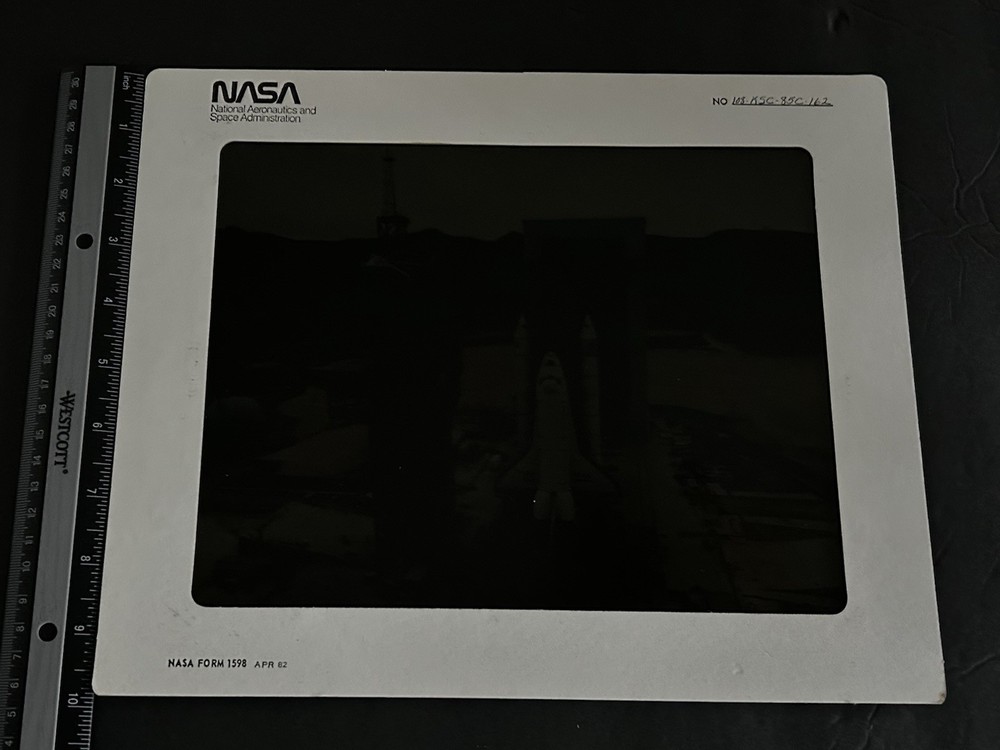 1985 NASA KSC Space Shuttle Enterprise Vandenberg CA Presentation Transparency