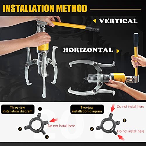 5T Hydraulic Gear Puller Wheel Bearing Pulling Separator Pump Adjustable Oil