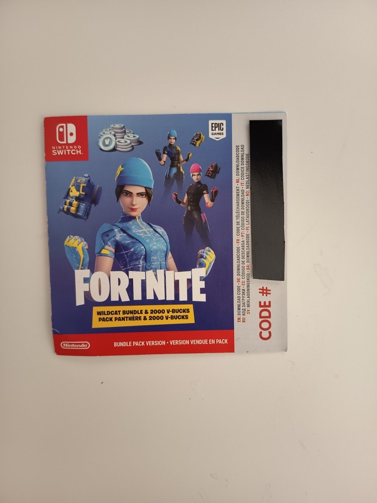 Fortnite Wildcat & 2000 V-Bucks Unused Code