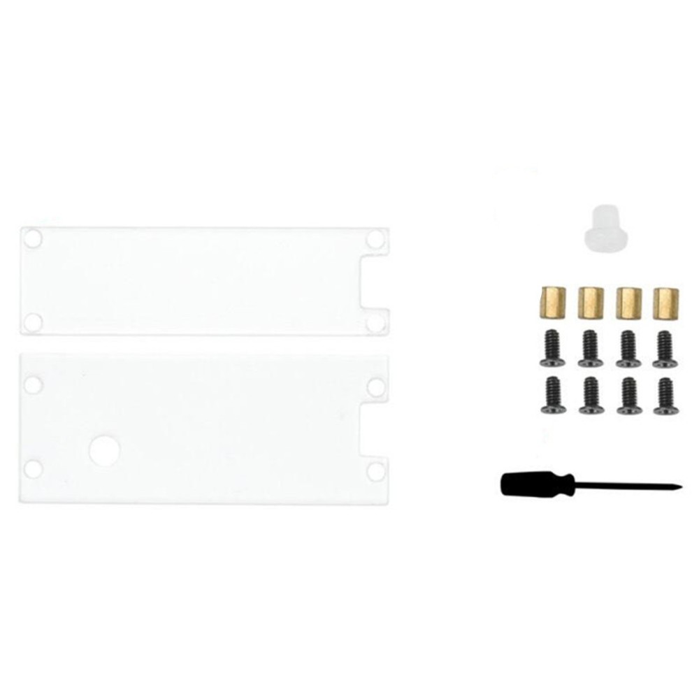 Clear Acrylic Top&Bottom Panel Case With Customs Key Cap for Raspberry Pi Pico D