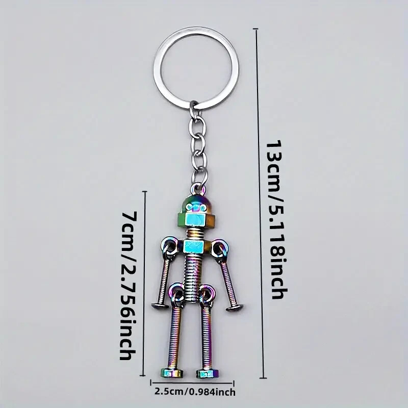 Movable Screw Man Keychain