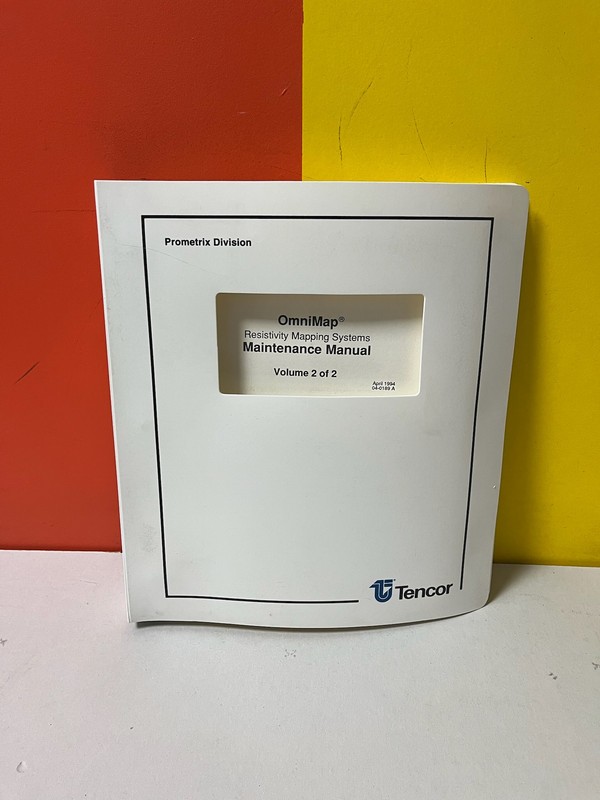 Tencor 04-0189 A OmniMap Resistivity Mapping Sys Resistivity Mapping Sys