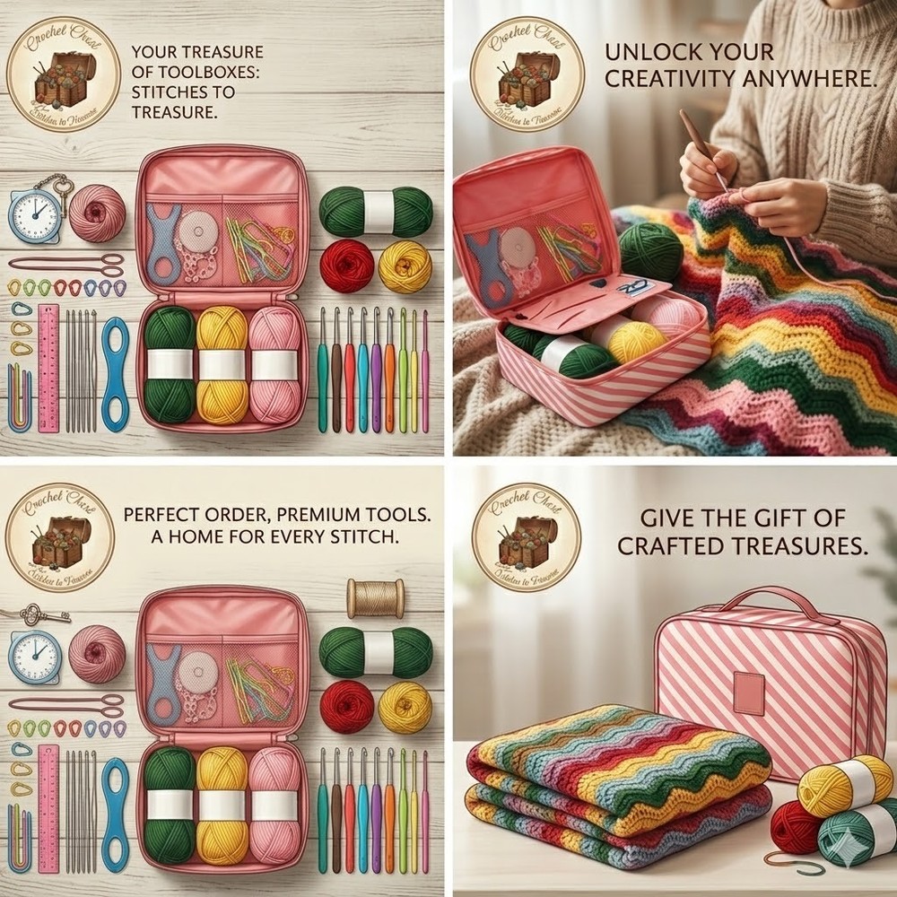 58 Pcs Crochet Kit for Beginners Adults Include DYI Yarn Starter Kits-Pattern