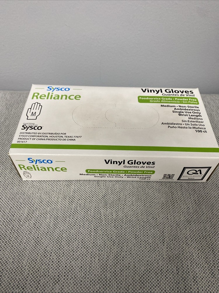 New Sysco Vinyl Gloves Size Medium ~ M ~