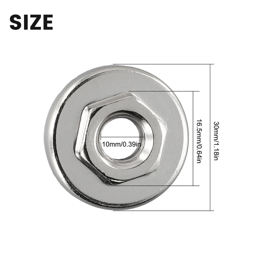 Hex Nut Replacement For 100 Type Angle Grinder Chuck Locking Plate Quick-Clamp
