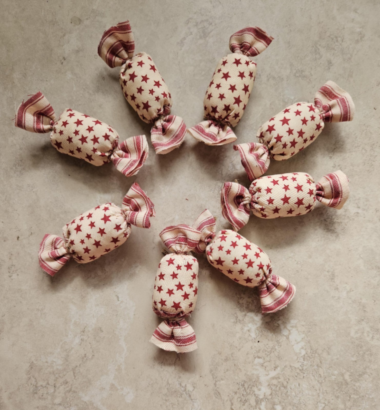 Bowl Filler Americana Patriotic Ornie Fabric 8 Pcs Candy Tier Tray Fabric Decor