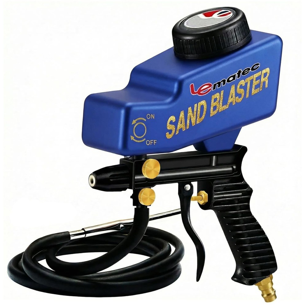 Sand Blaster Kit – Portable Sandblaster for Compressor – Rust Removal & Glass...