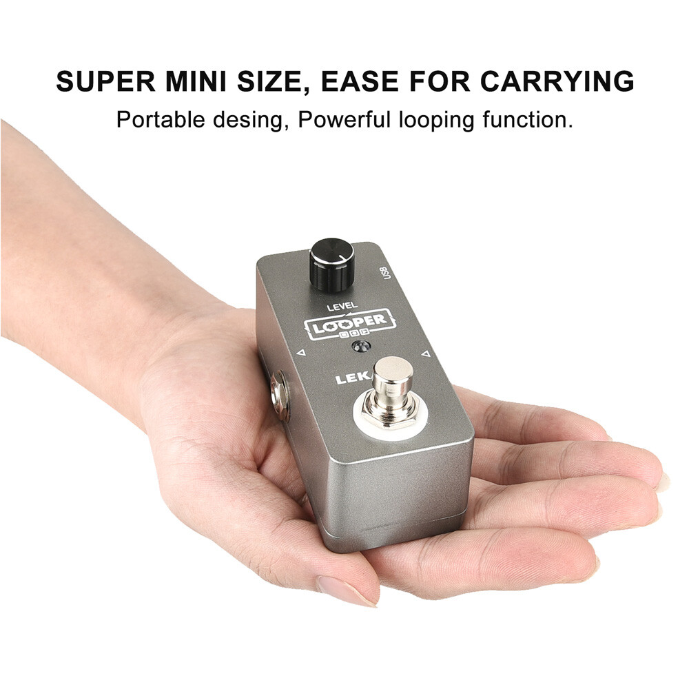 LEKATO Electic Guitar Looper Effect Pedal Unlimited Overdubs 5 Mins Loop Record