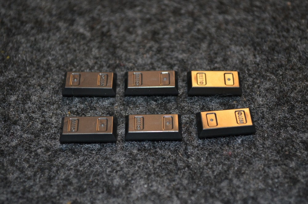 (6) 1x2 Dark SILVER INGOT BAR Tile Bricks ~ Lego ~ NEW ~