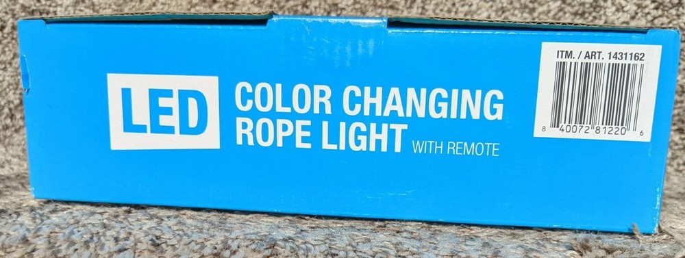LED Color Changing Rope Lights With Remote 18 Ft