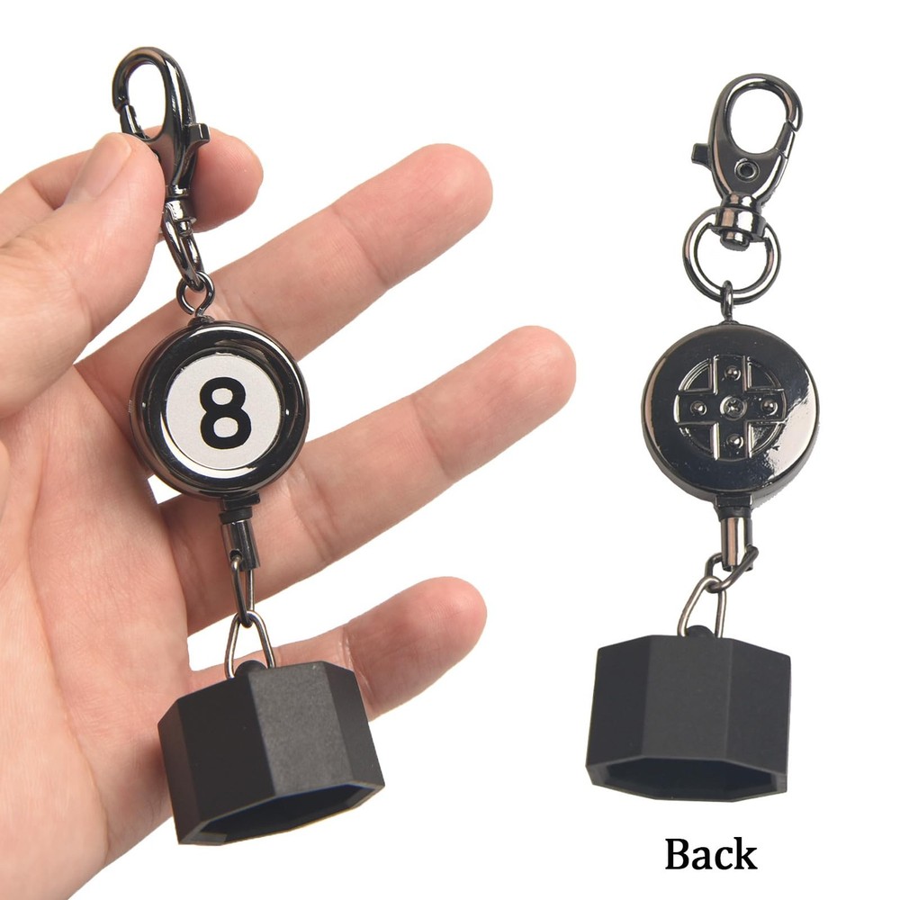 Billiard Chalk Holderï¼ŒPool Chalk Holder with Retractable Key Ring,Pool Table