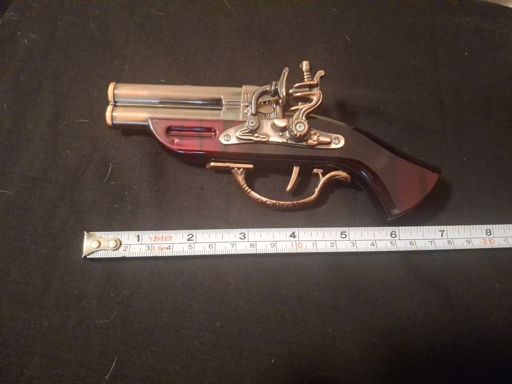 Old Fashioned Pirate Gun Lighter With Stand