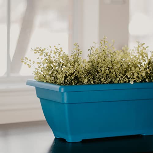 Rectangle Planter Box Indoor/Outdoor Rectangular 16 Inch Bora Bora Blue