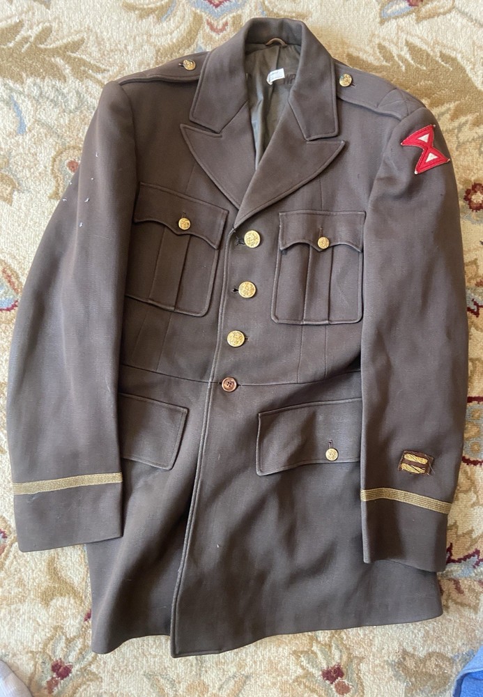 ORIGINAL NAMED WWII US ARMY OFFICER JACKET- 10th Army Pacific Theater
