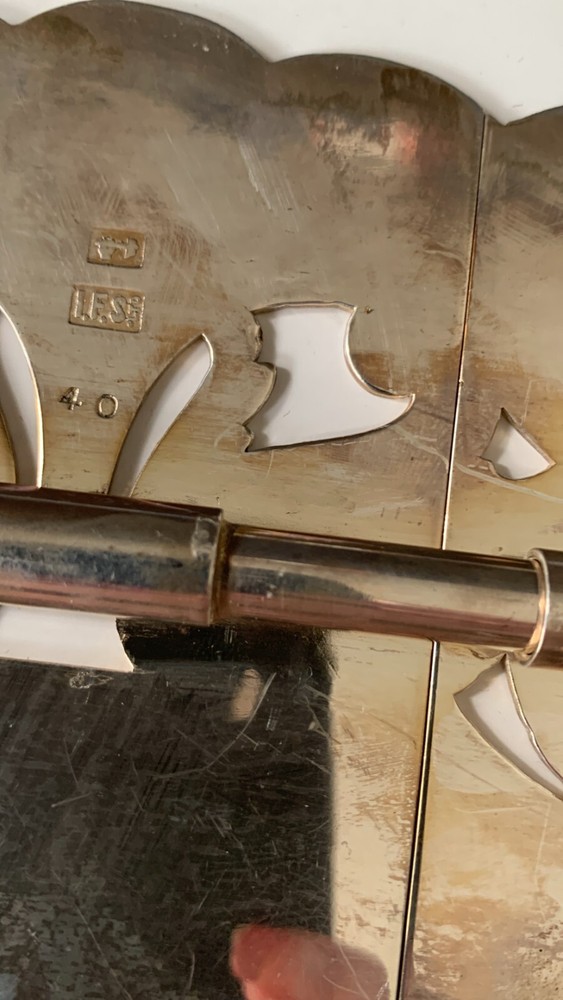 VINTAGE IFS LTD 40 SILVER PLATED TRIVET EXPANDABLE z