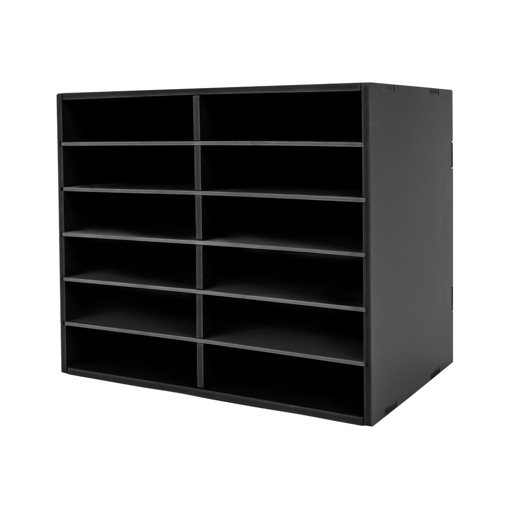 Large Capacity Literature Organizer with Adjustable Slots for Efficient Storage