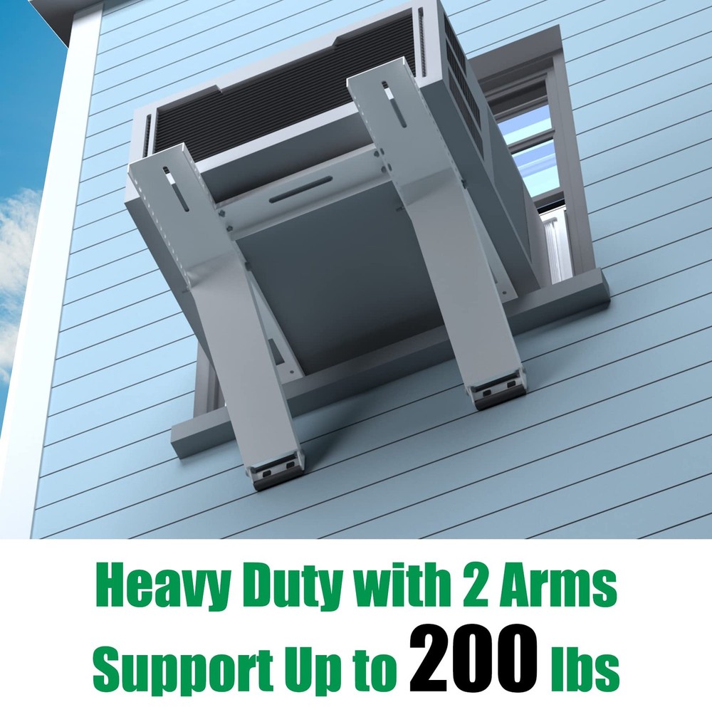 Window Air Conditioner Bracket, Heavy Duty Window AC Support Bracket with 2 A...