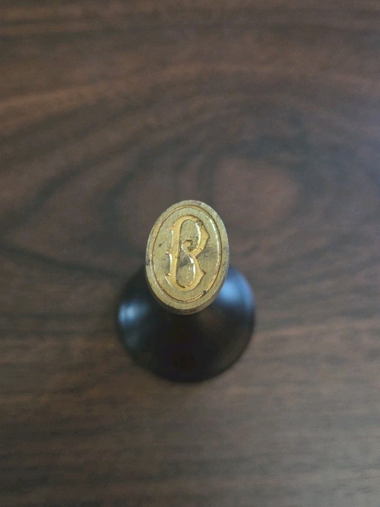 Victorian Desk Wax Seal with Initial "B"