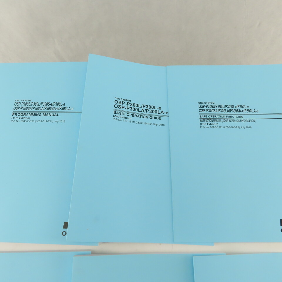 Okuma Genos L Series L3000-e Maintenance Operations Catalog Manual Bundle
