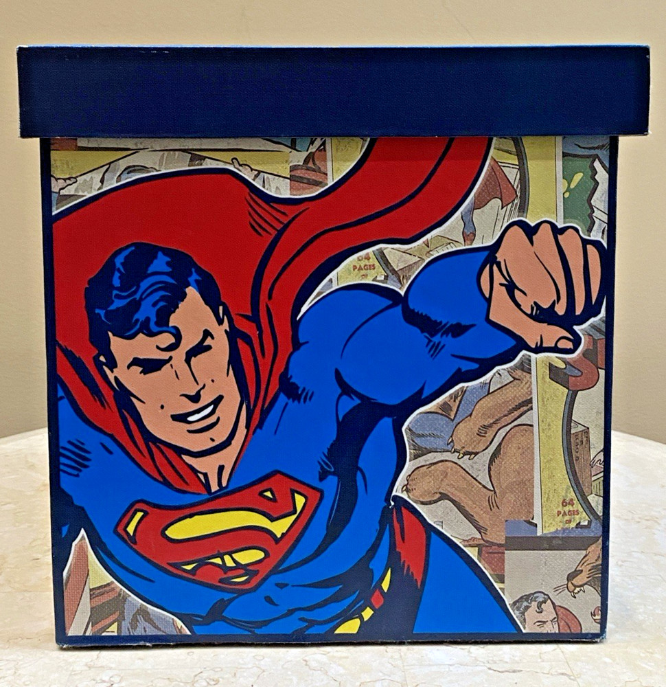 DC Superman Toy/Comic Storage Box With Printed Art