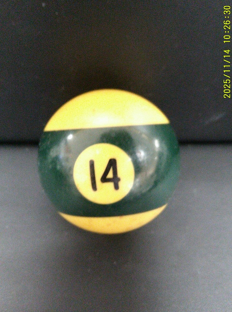 Replacement #14 Billiard Pool Ball - Standard Regulation - 2 1/4" Diameter Solid