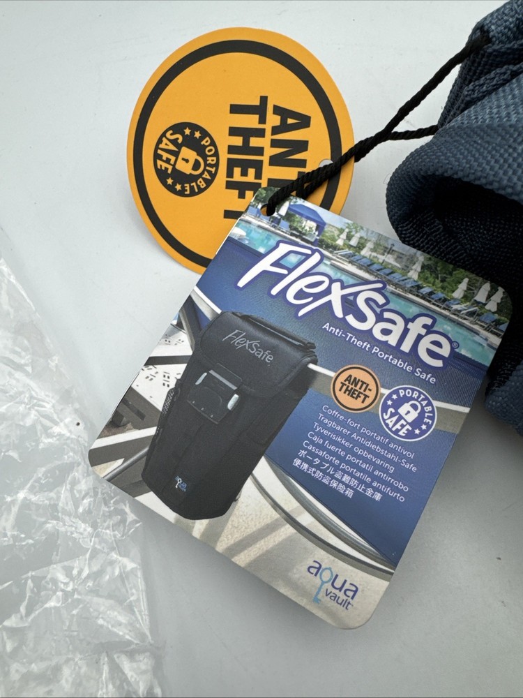 NEW FlexSafe Aqua Vault AntiTheft Portable Safe Slash Resistant Combination Lock